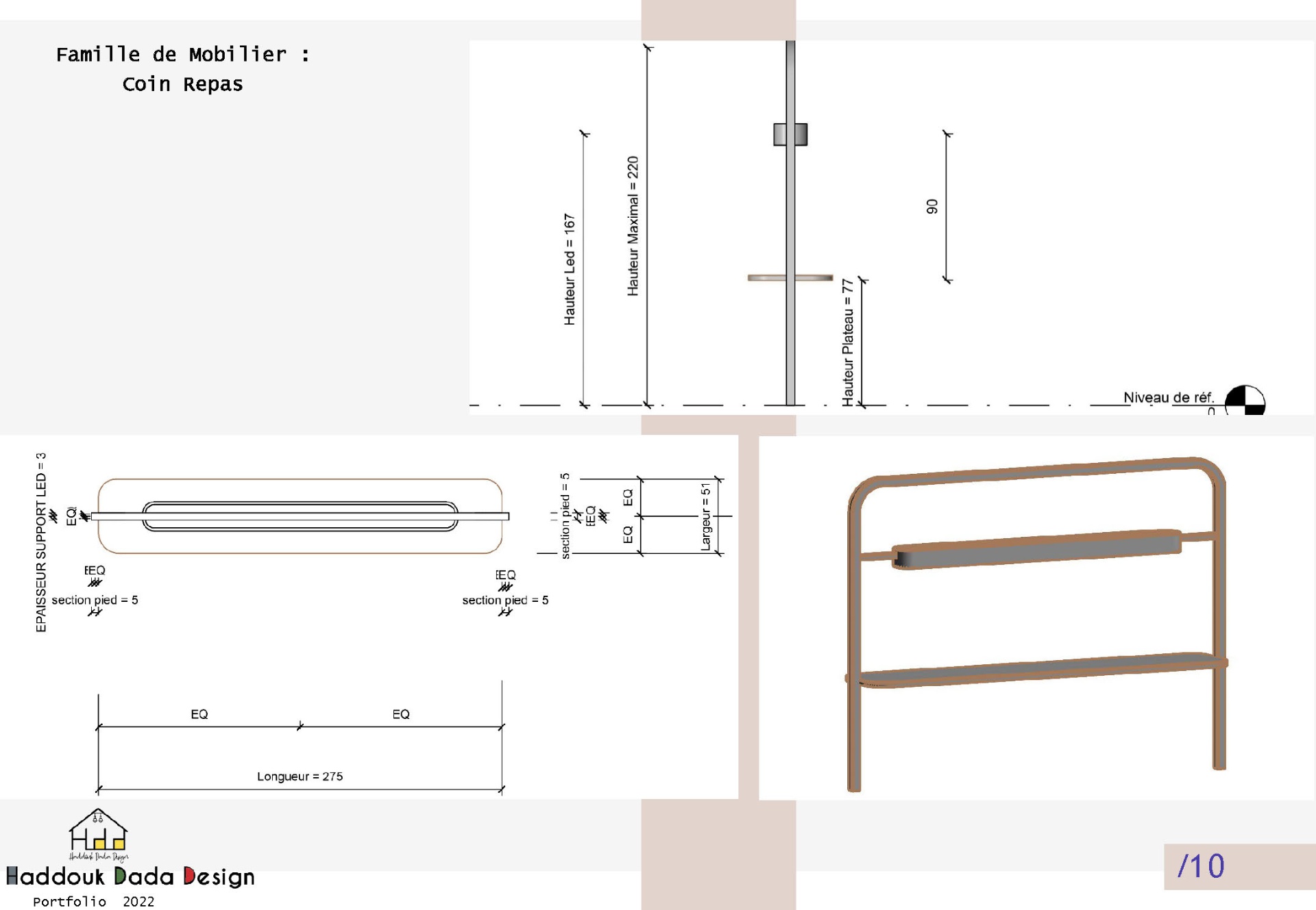 Délifrance — Famille paramétrique Revit (coin repas)
